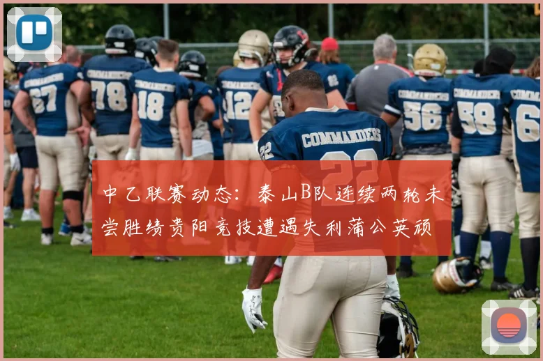 中乙联赛动态：泰山B队连续两轮未尝胜绩贵阳竞技遭遇失利蒲公英顽强战平